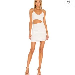 REVOLVE Darcey Ruched Mini Dress in White
